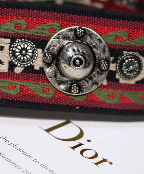 Christian Dior Bohemian inspired Shoulder Strap In Canvas Red